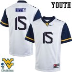 Youth West Virginia Mountaineers NCAA #15 Billy Kinney White Authentic Nike Stitched College Football Jersey RX15Y83QM